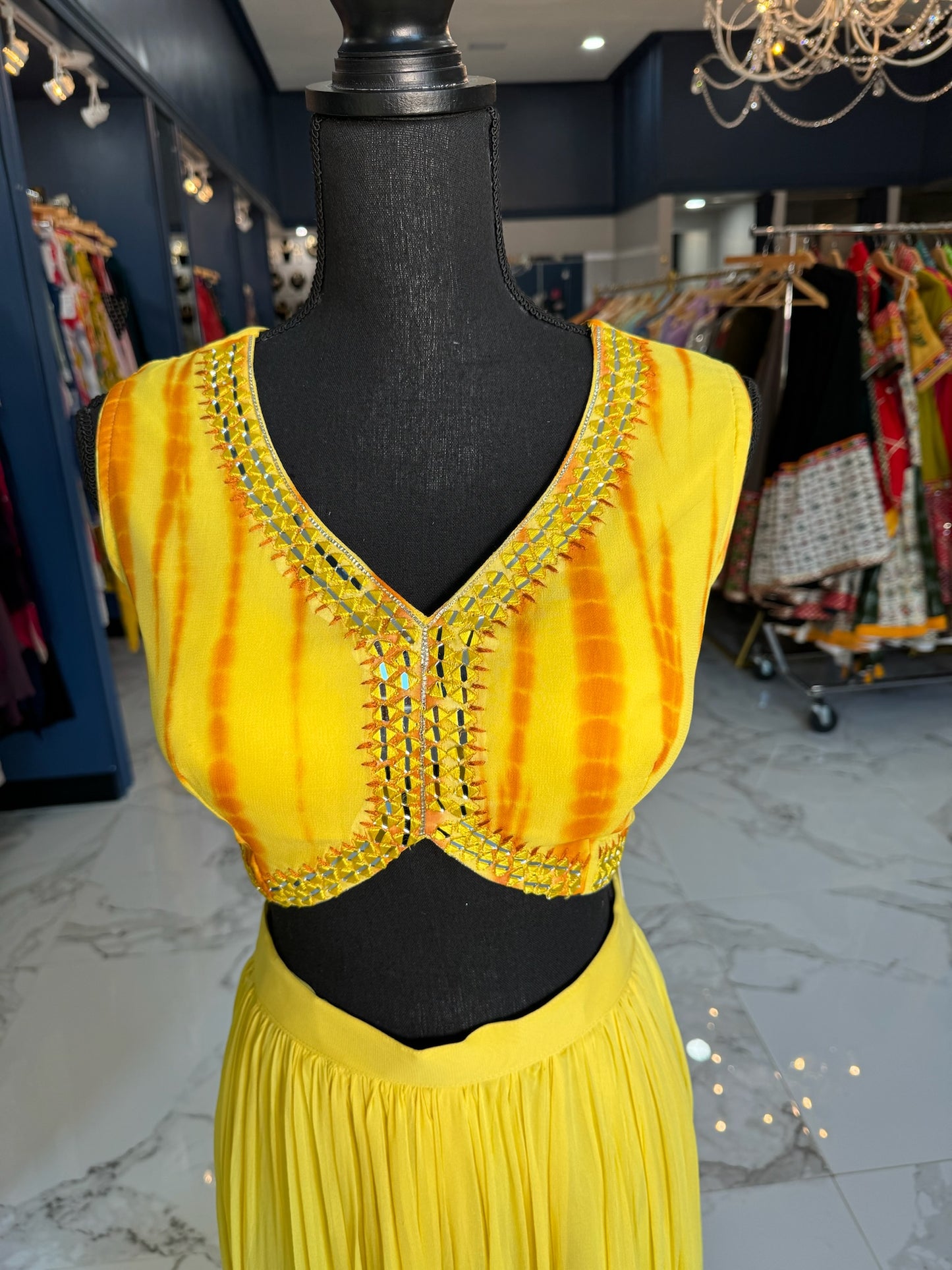 Yellow mustard pallazo set