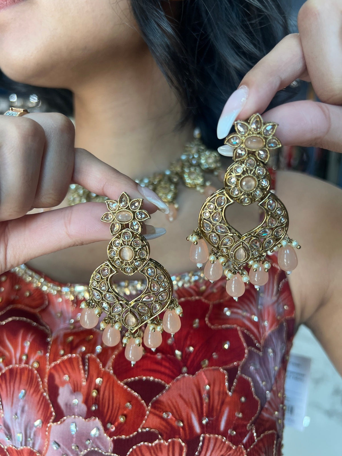 Peach stone set