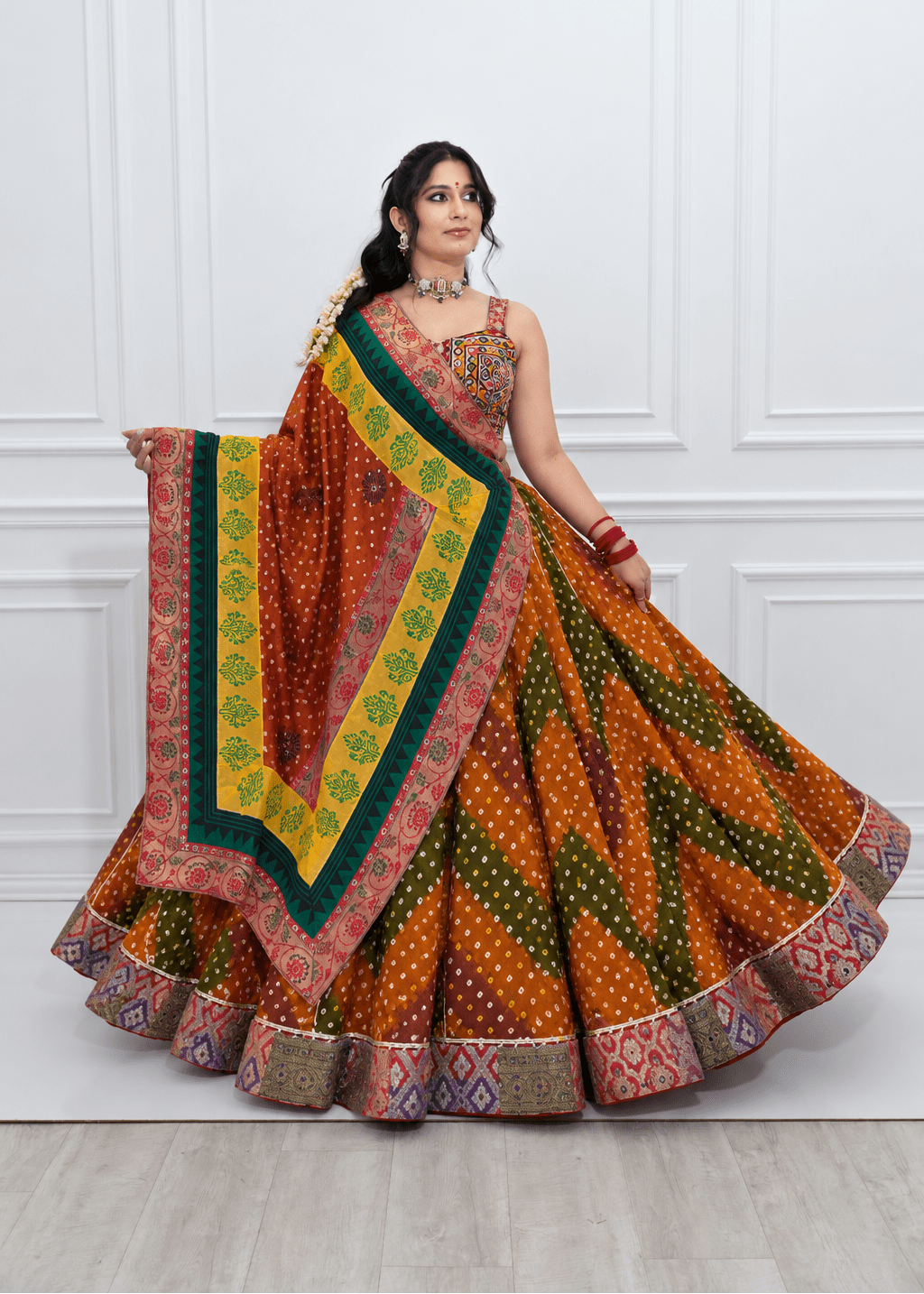 Multi Color Bandhani Chaniya Choli