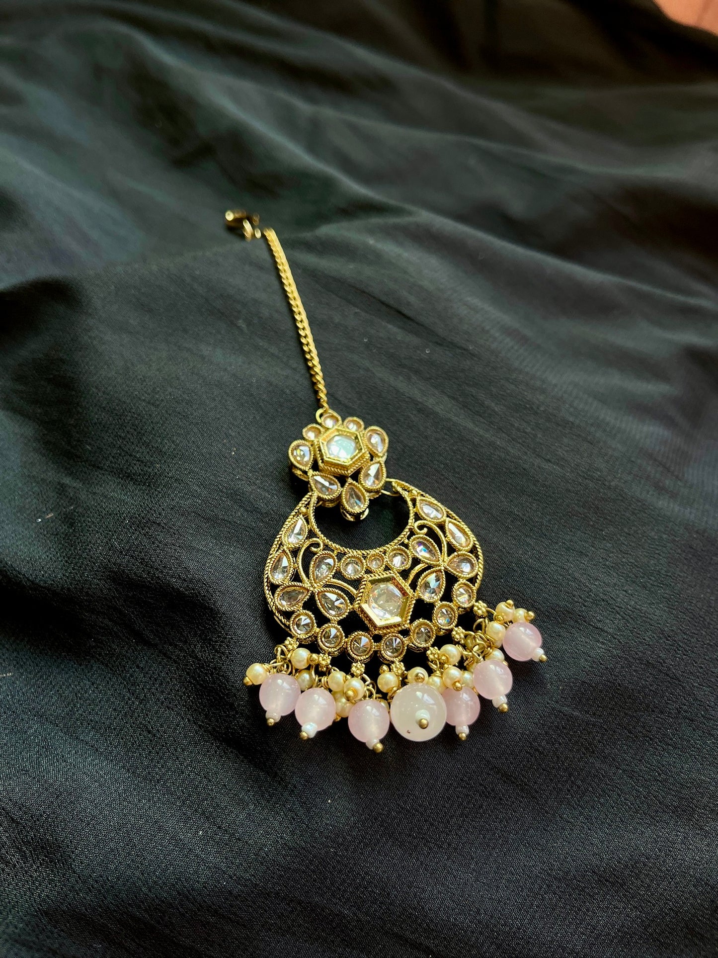 Baby Pink Kundan Set