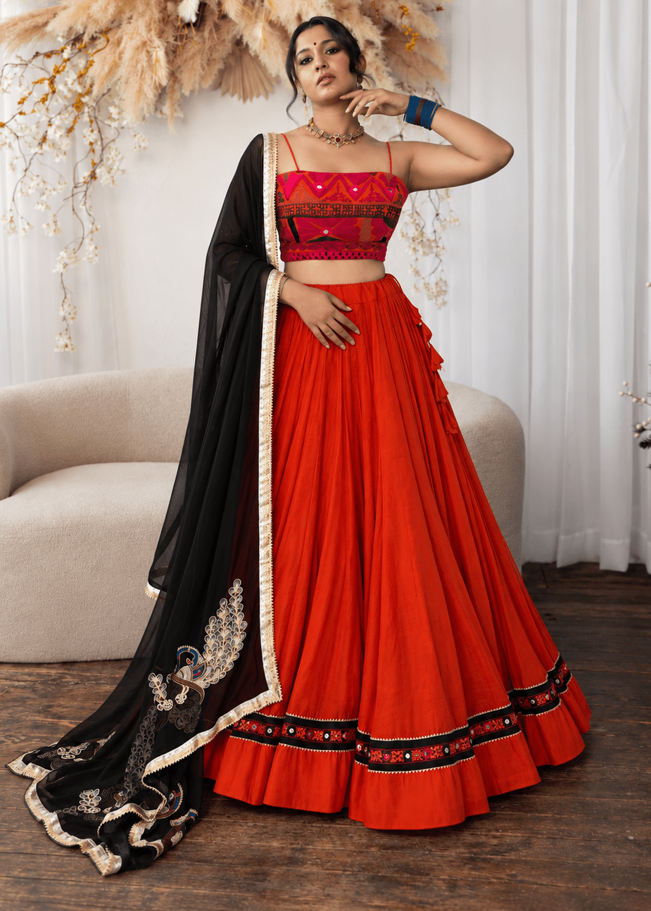 Orange Chaniya Choli
