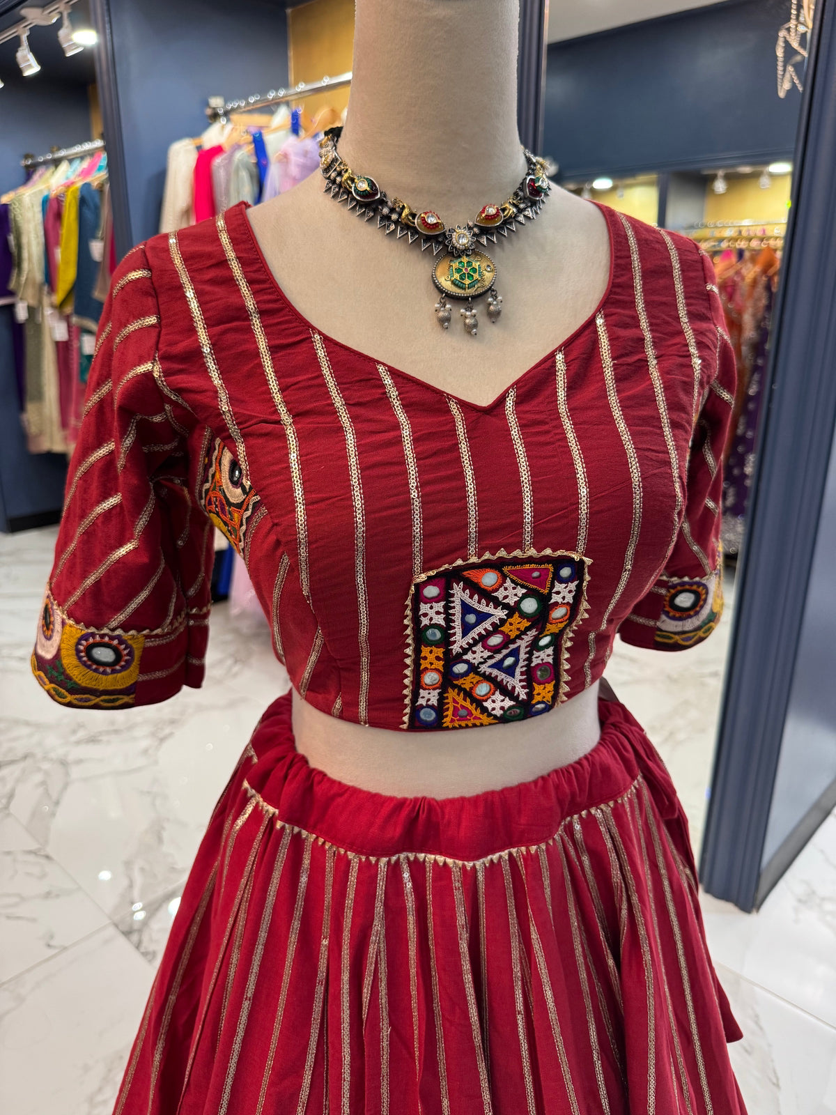 Red & Yellow Chaniya Choli