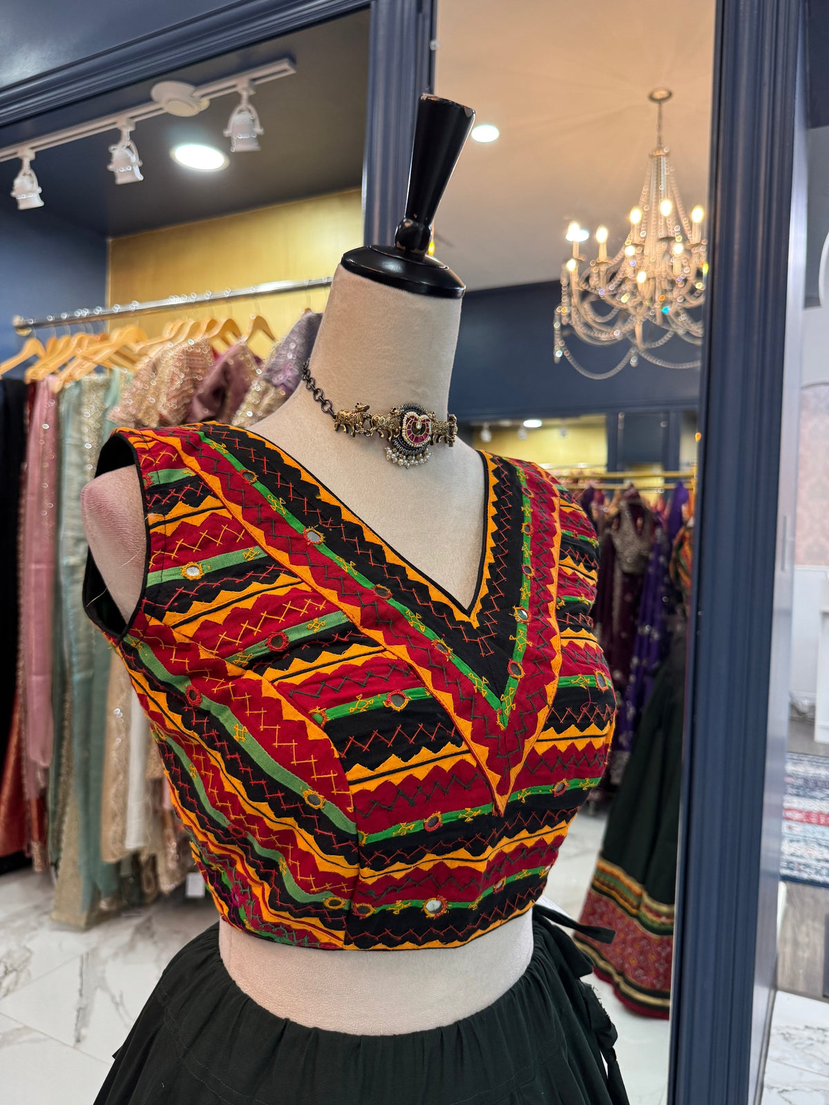 Bottle Green Traditional Chaniya Choli