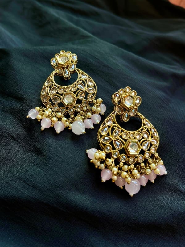 Baby Pink Kundan Set