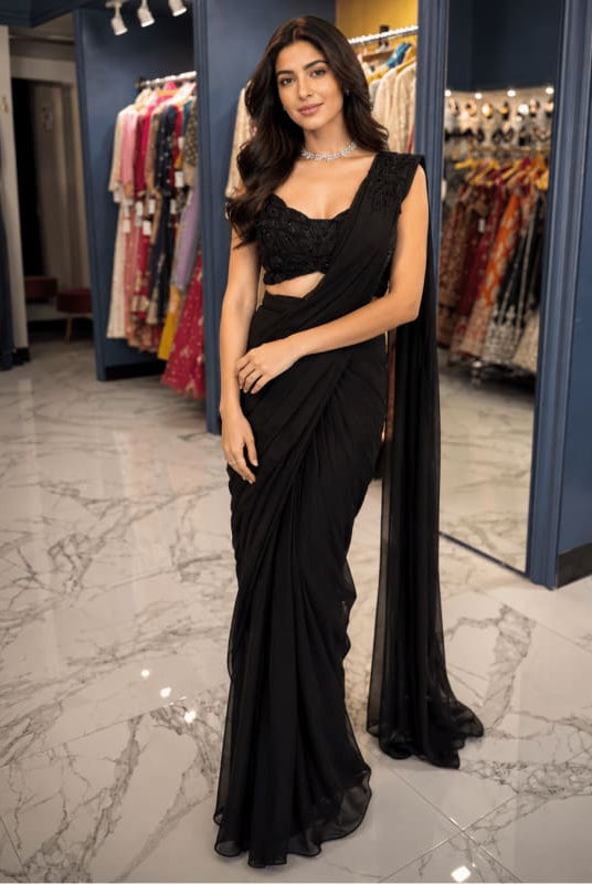 Sherlyn Ready Saree