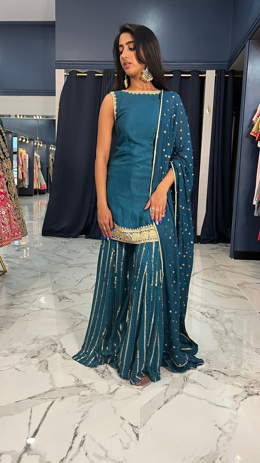 Sharara Shades of blue