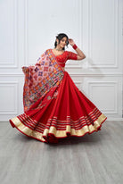 Red patola handwork chaniya choli
