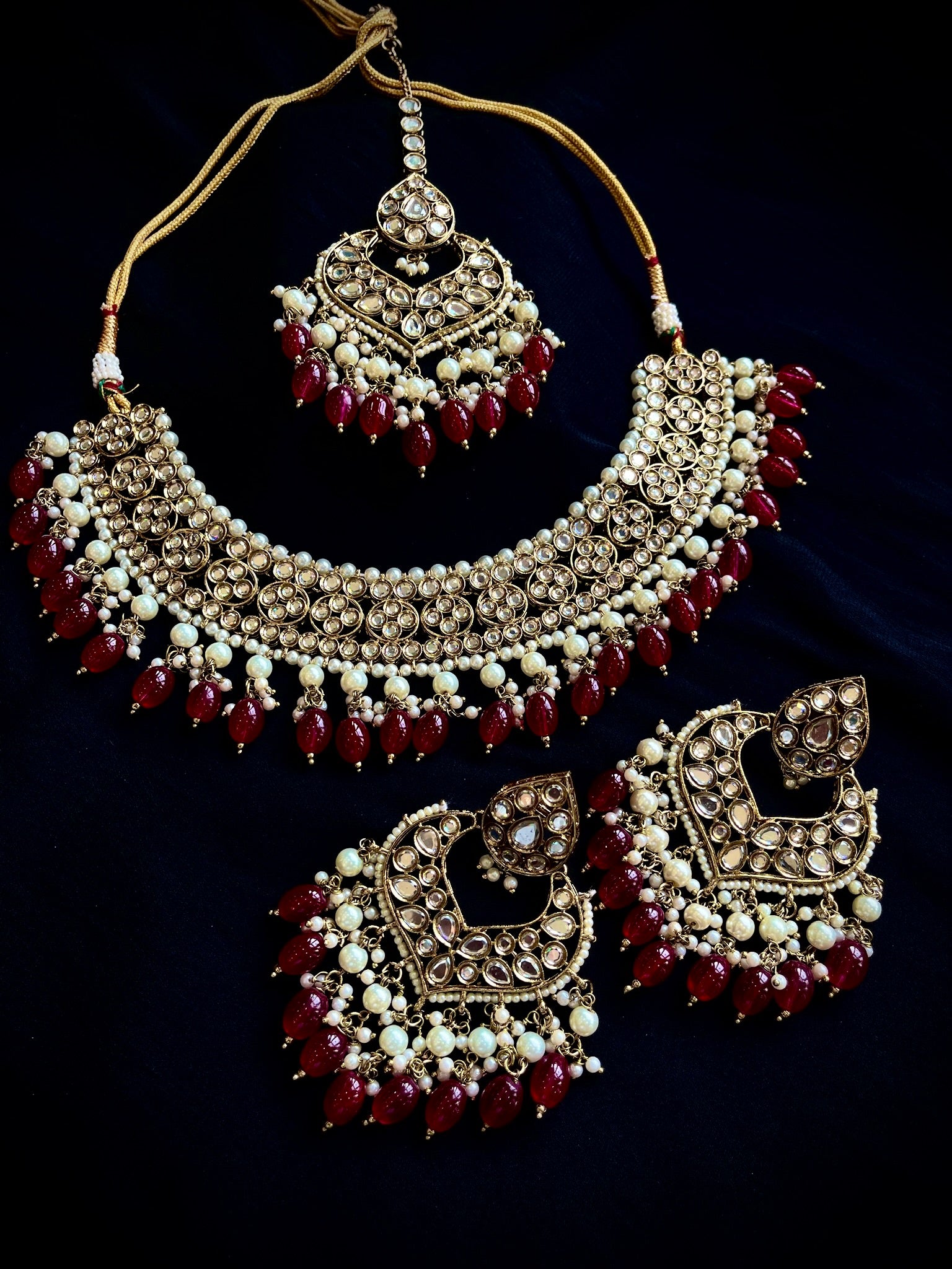 Teal Green Kundan set