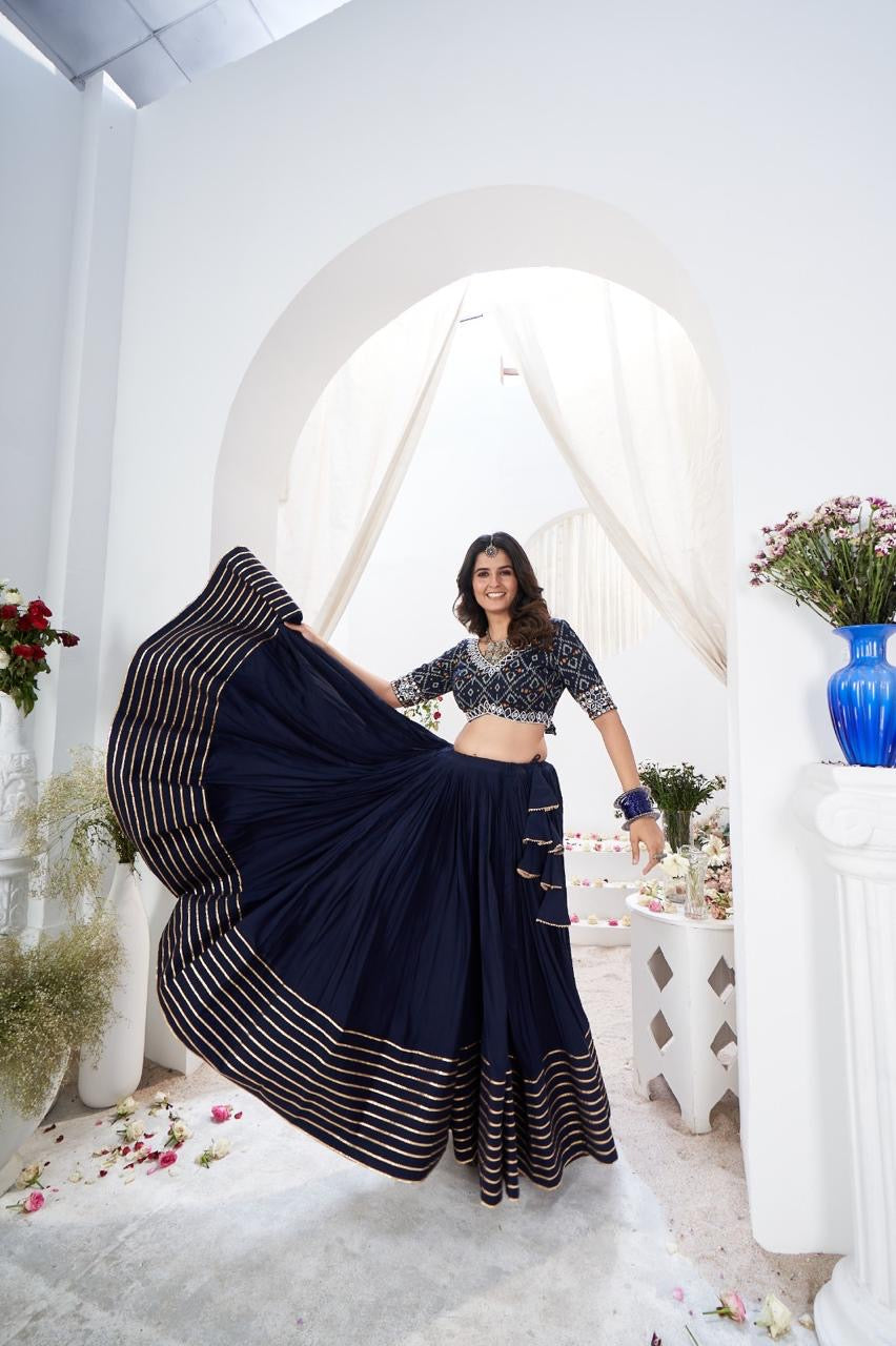 Navy blue Chaniya choli