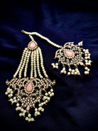 Peach kundan choker
