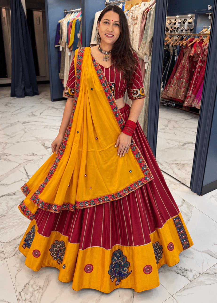 Red & Yellow Chaniya Choli