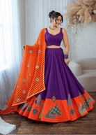 Purple & Orange Chaniya Choli