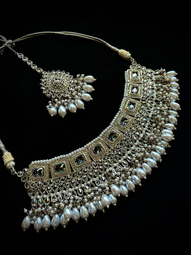 Gold and White bead Set