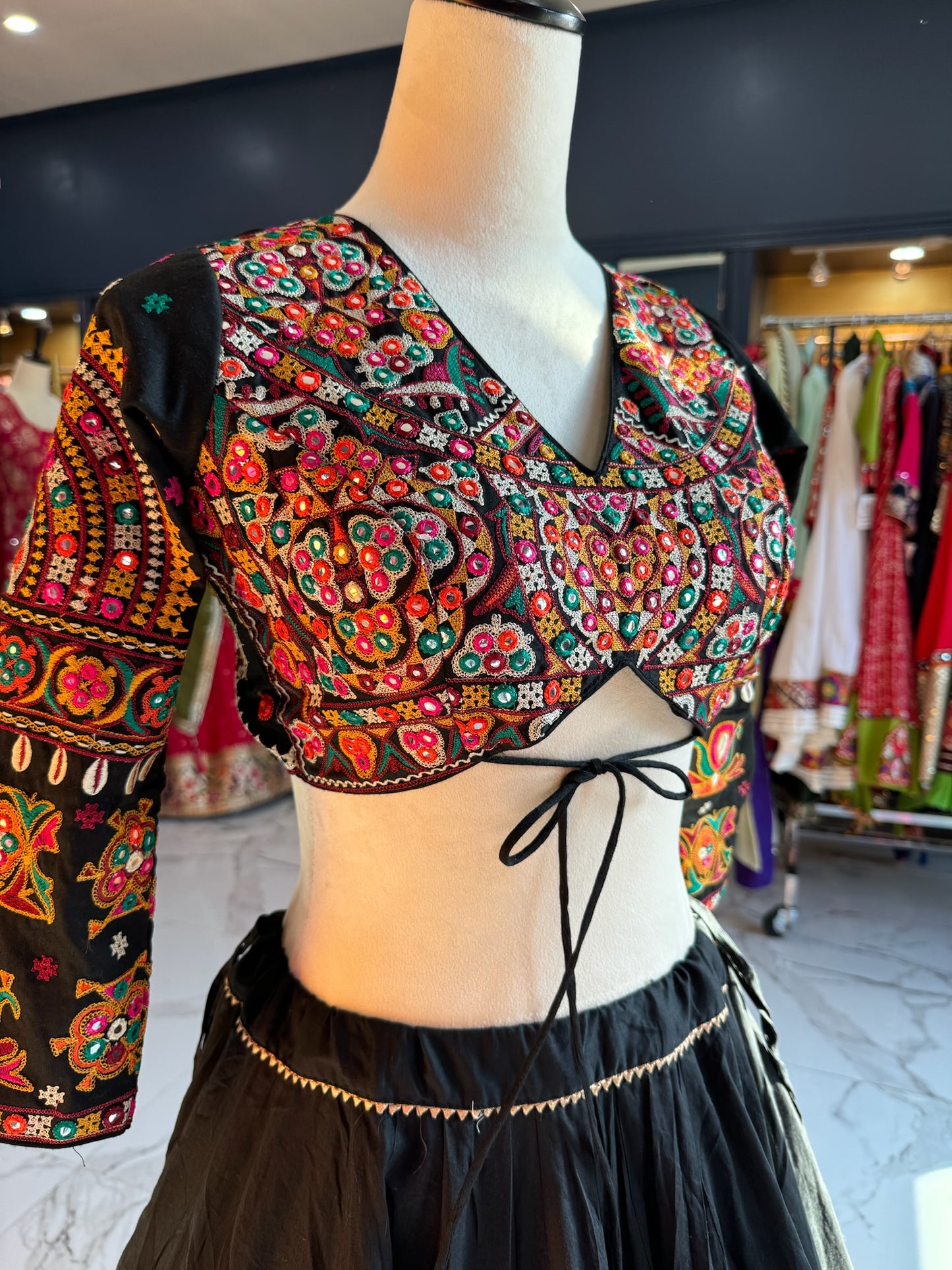 Black kachi work Chaniya Choli