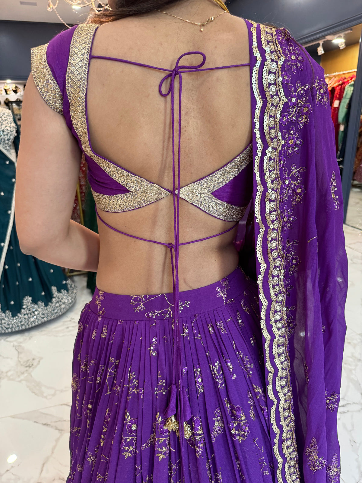 Tara Purple Lehenga