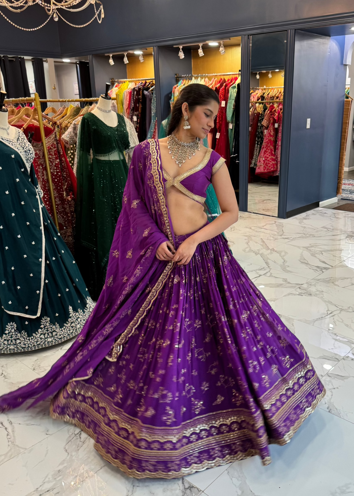 Tara Purple Lehenga