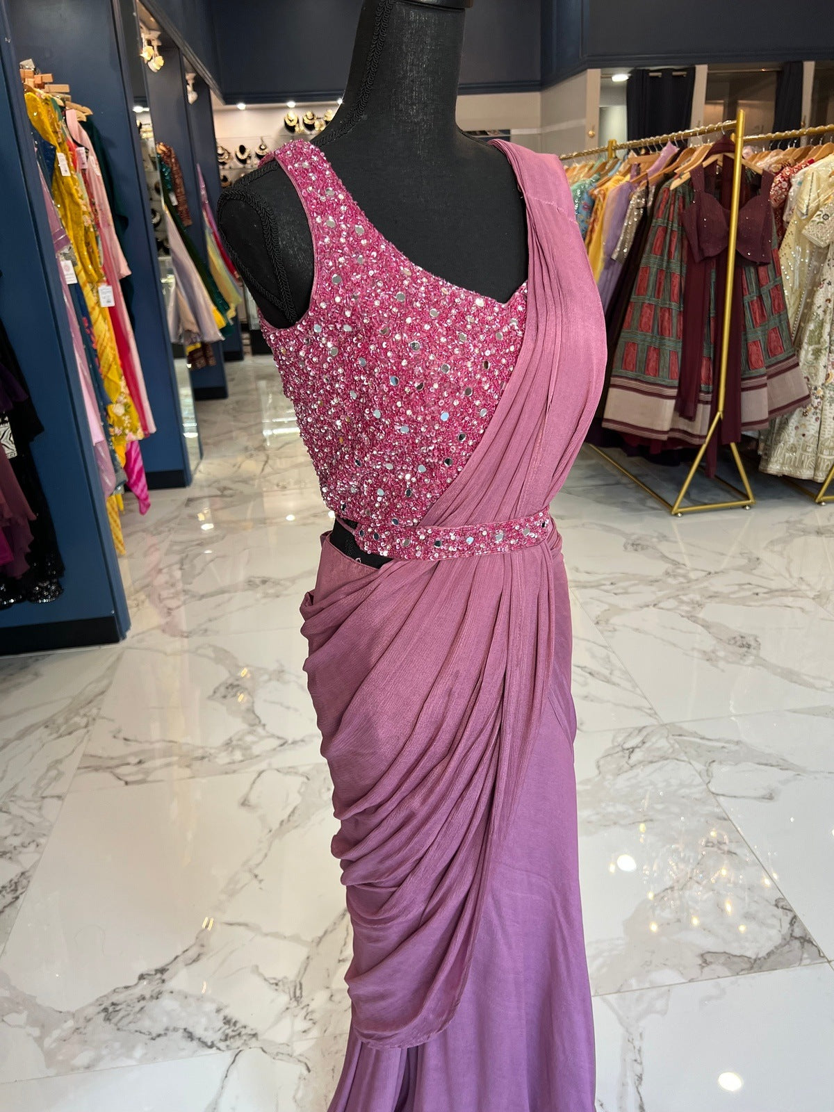 Mauve Ready Saree