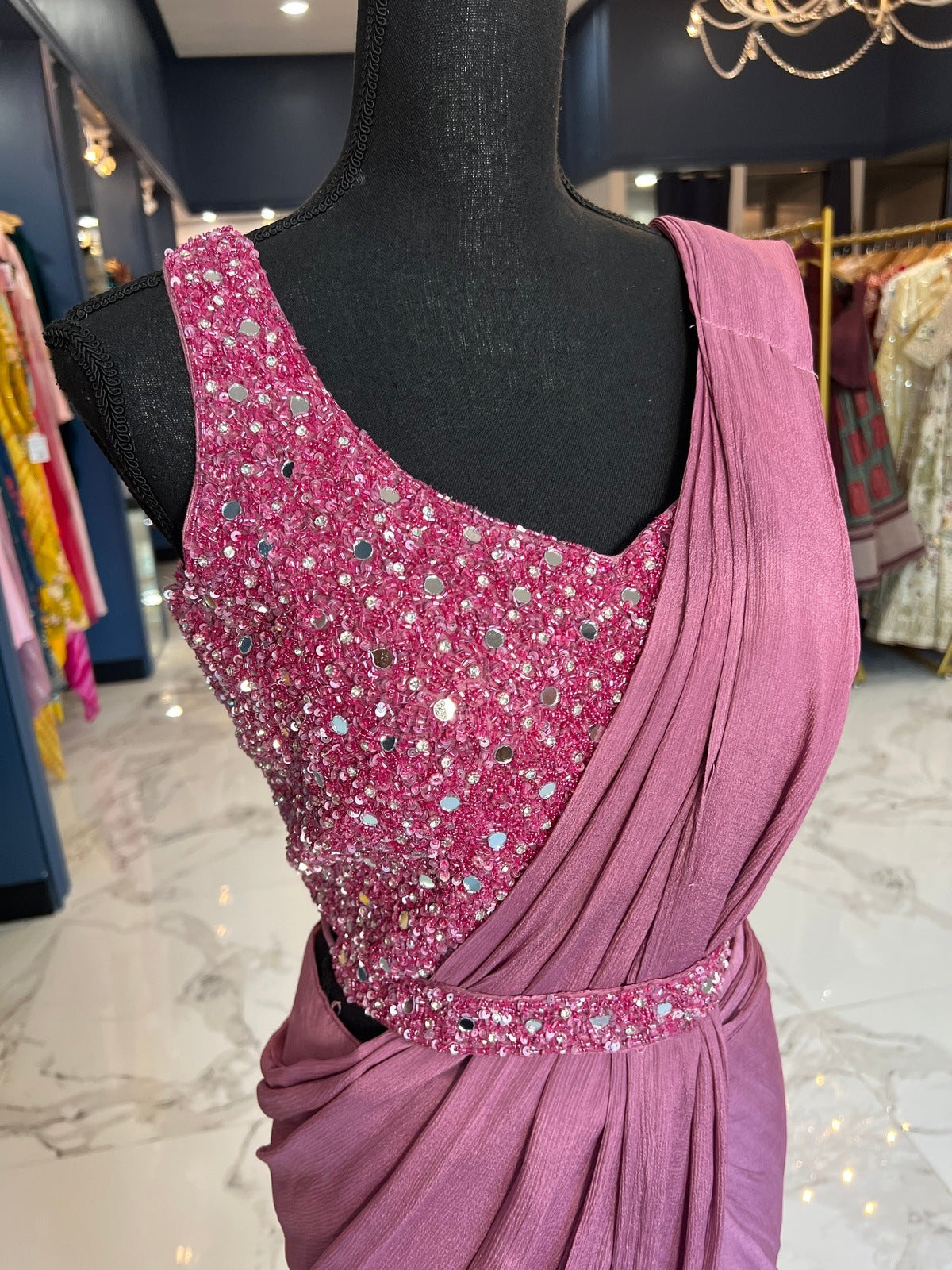 Mauve Ready Saree