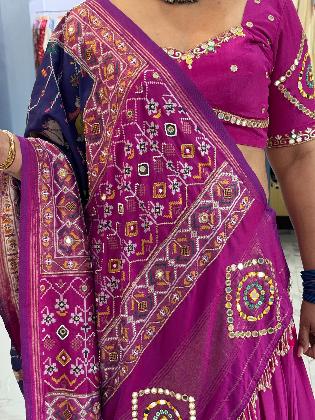 Purple patola handwork chaniya choli