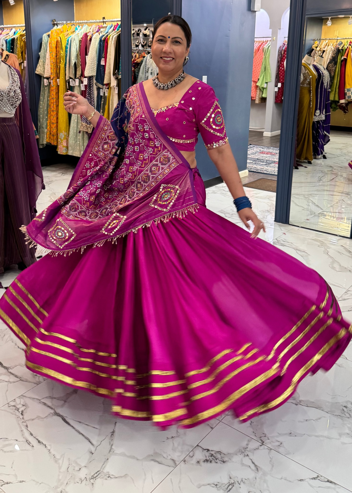 Purple patola handwork chaniya choli