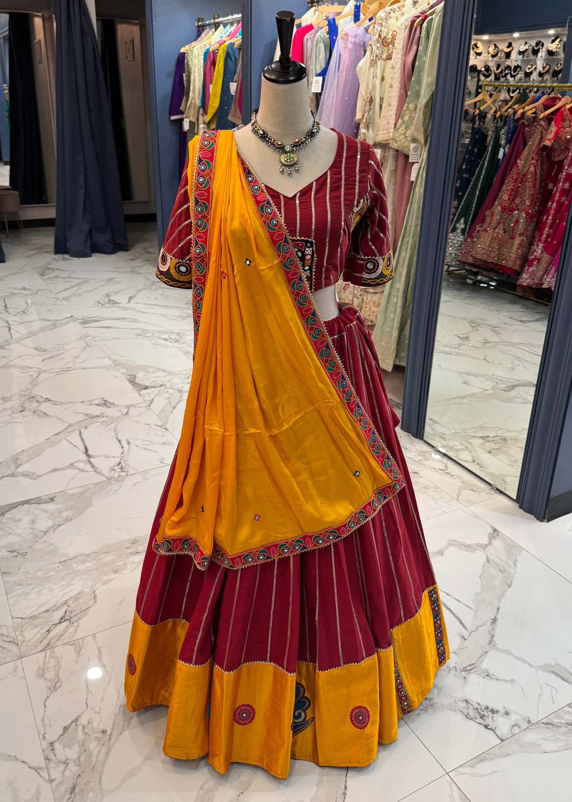 Red & Yellow Chaniya Choli