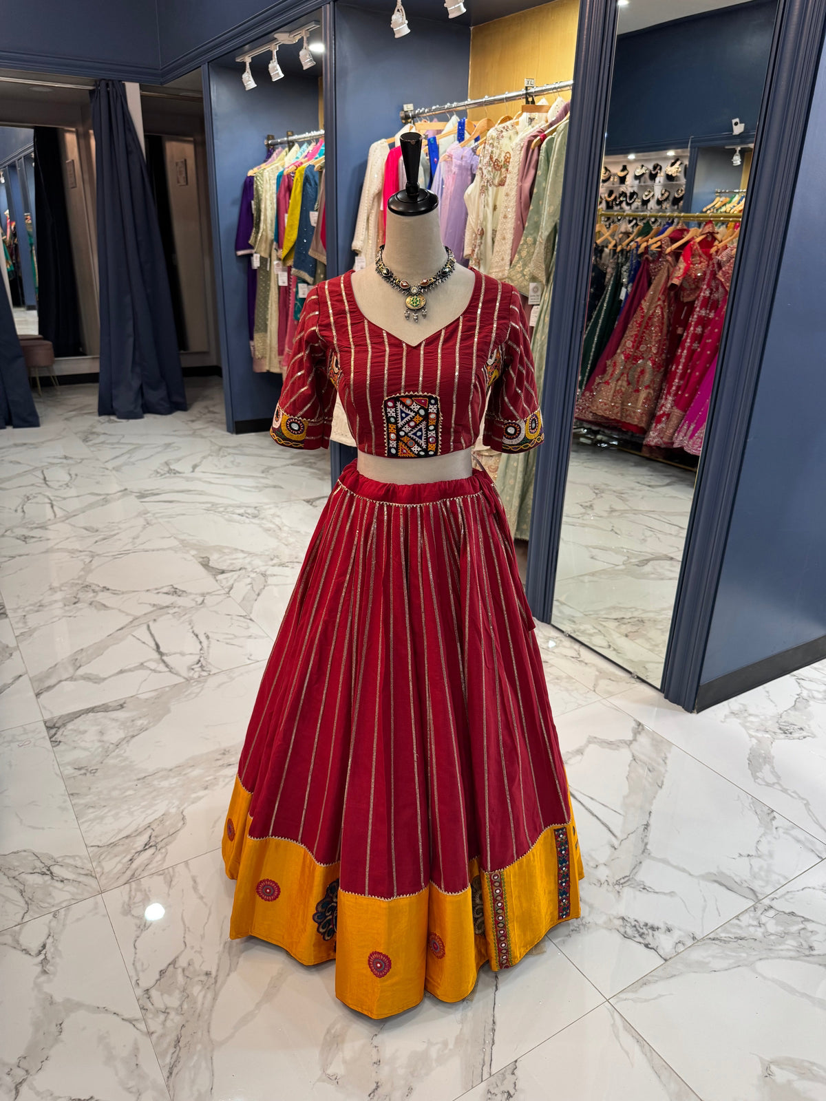 Red & Yellow Chaniya Choli