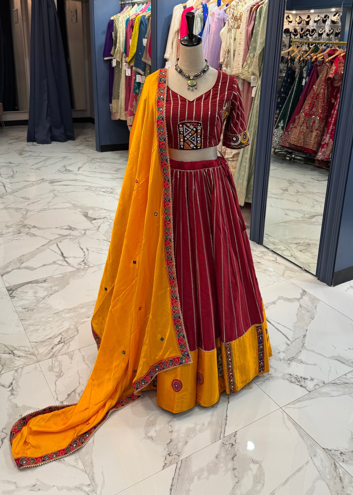 Red & Yellow Chaniya Choli