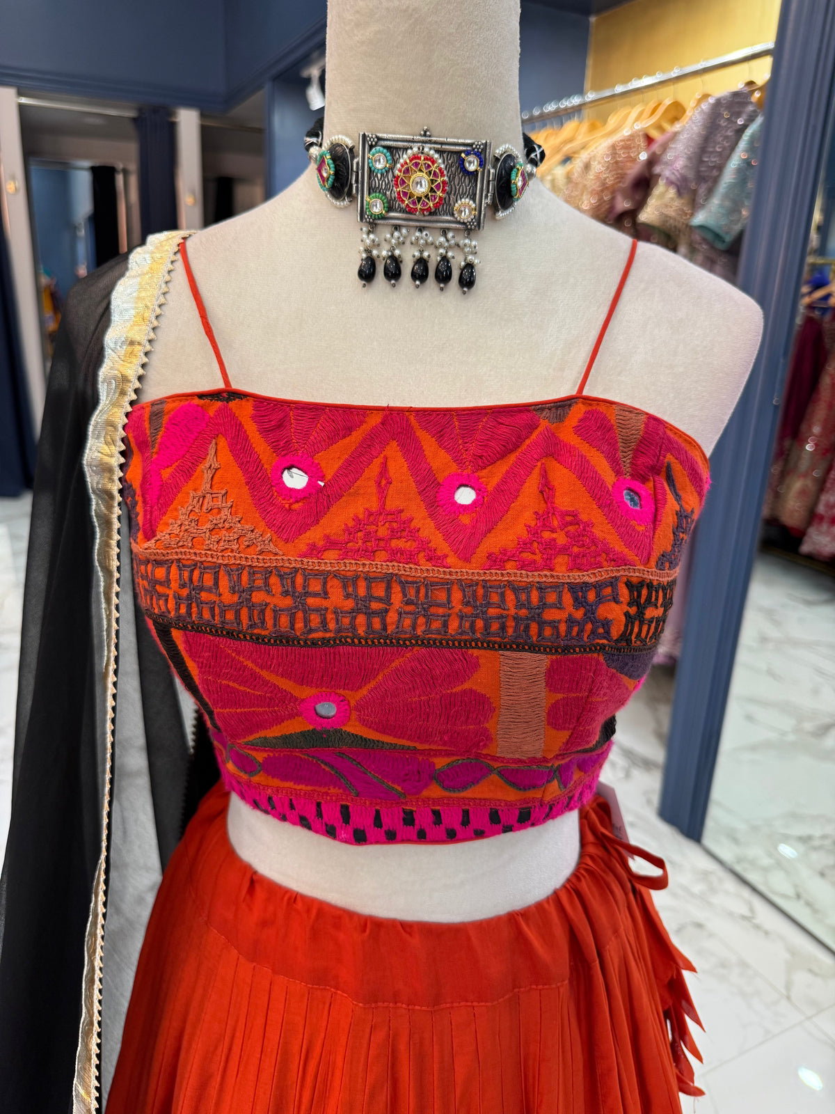 Orange Chaniya Choli