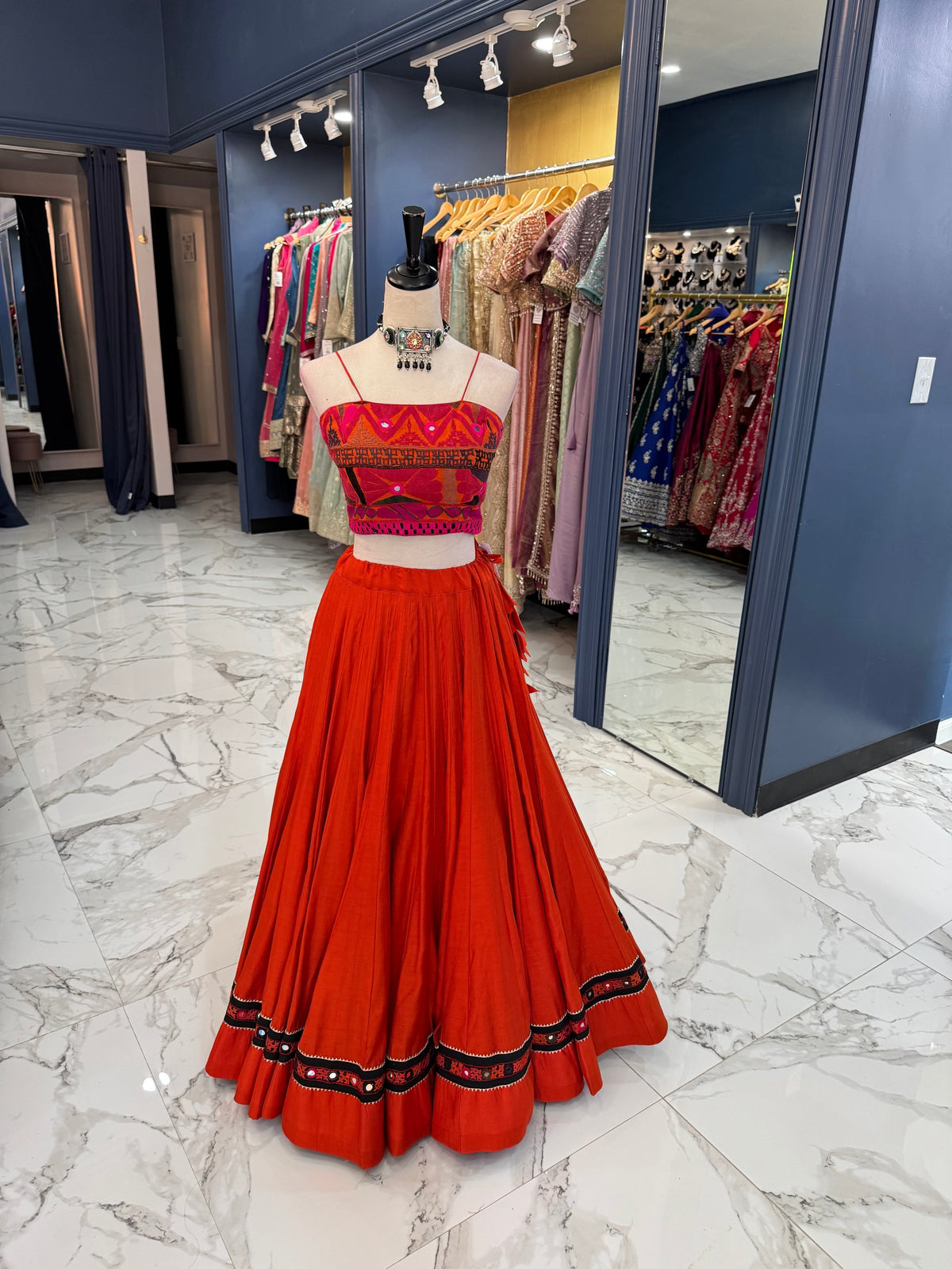 Orange Chaniya Choli
