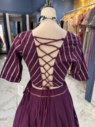Purple Long Top Chaniya Choli