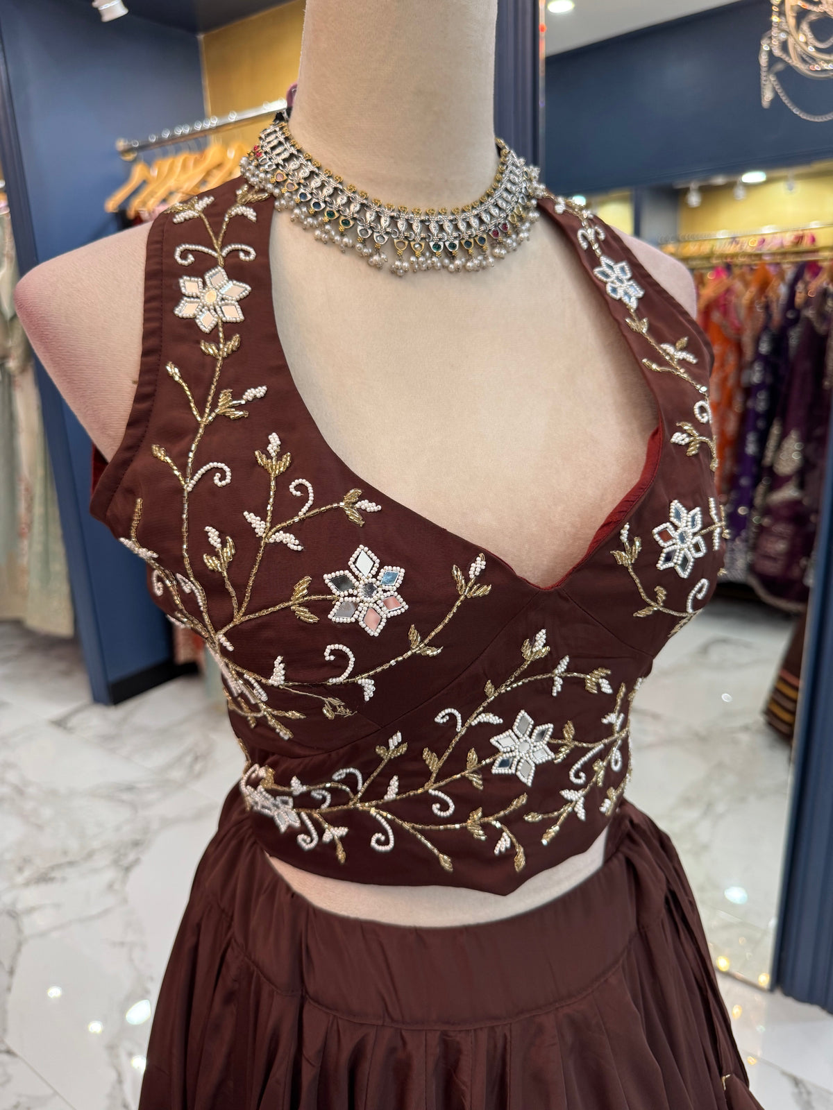 Chocolate Brown Chaniya Choli