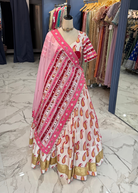 Ivory & Pink Paisley Chaniya Choli