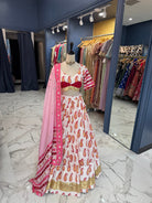 Ivory & Pink Paisley Chaniya Choli
