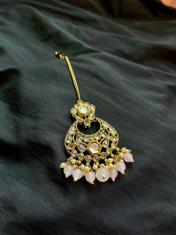 Baby Pink Kundan Set