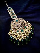 Forest Green Pearl Cluster Choker