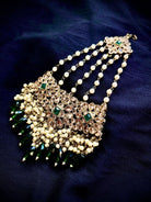 Forest Green Pearl Cluster Choker
