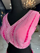 Pink tie-die pallazo