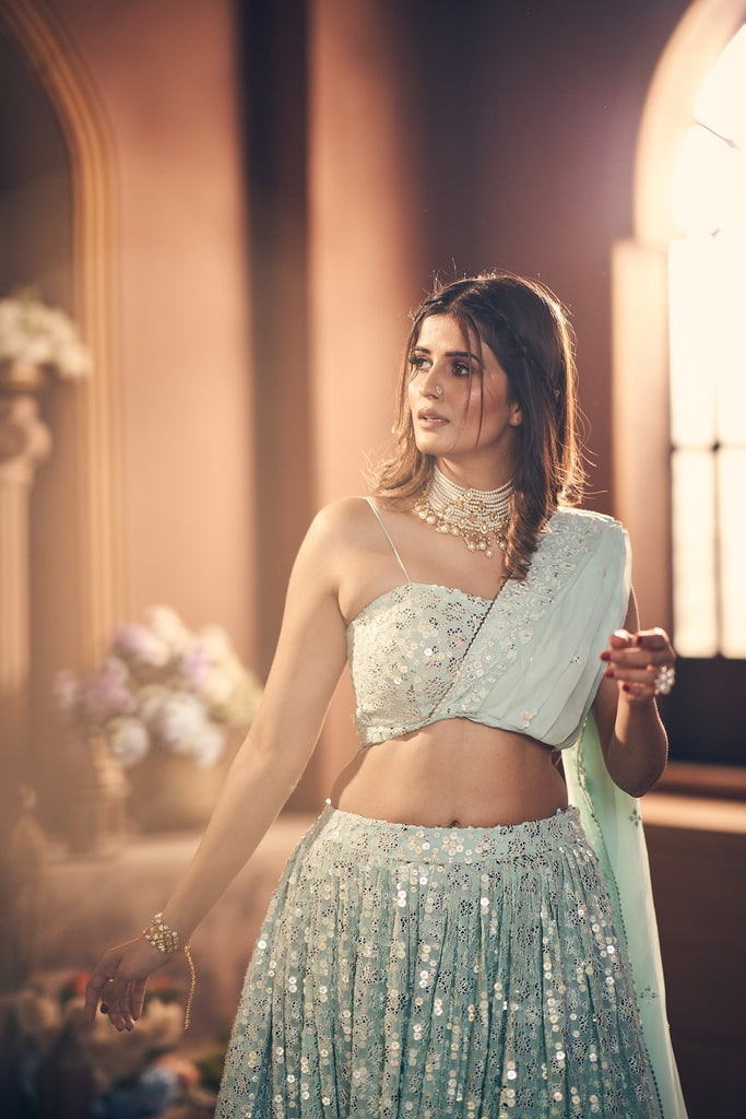 Mint Green Lehenga