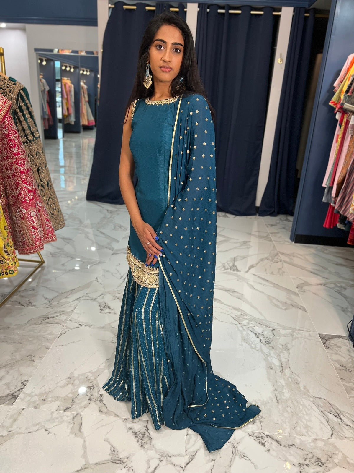 Sharara Shades of blue