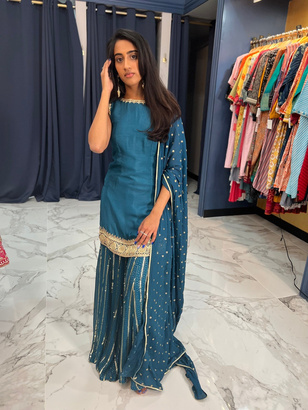 Sharara Shades of blue